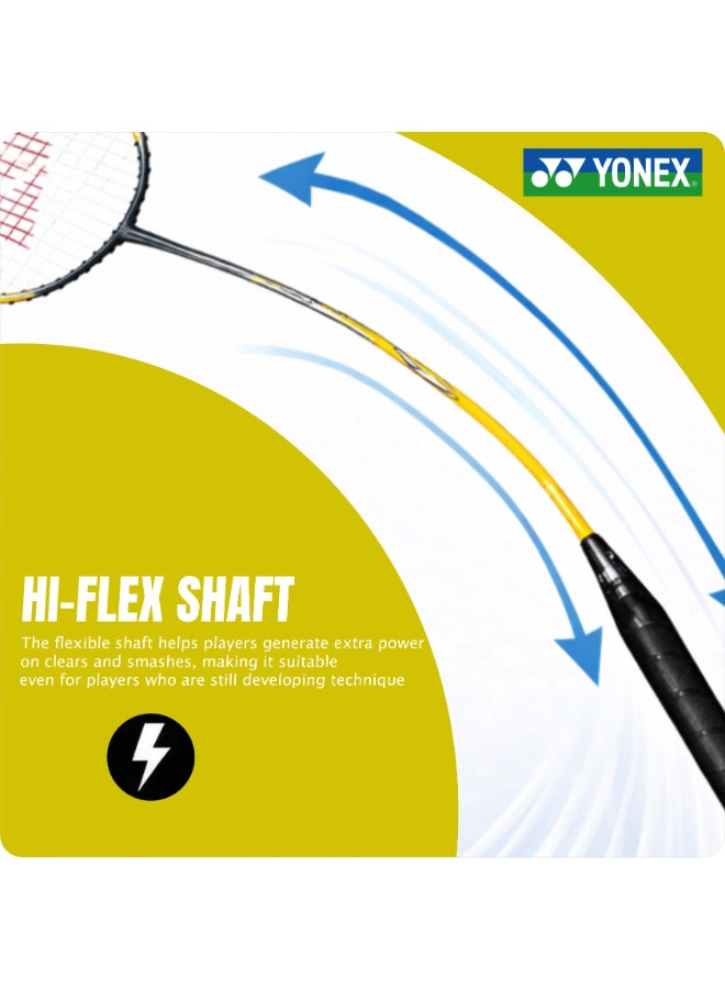 يونيكس مضرب تنس الريشة يونيكس نانوفلير سبيد 7 بغطاء كامل - إطار خفيف الوزن وعالي السرعة لتأرجح سريع وتحكم دقيق وأداء شامل - Image 4